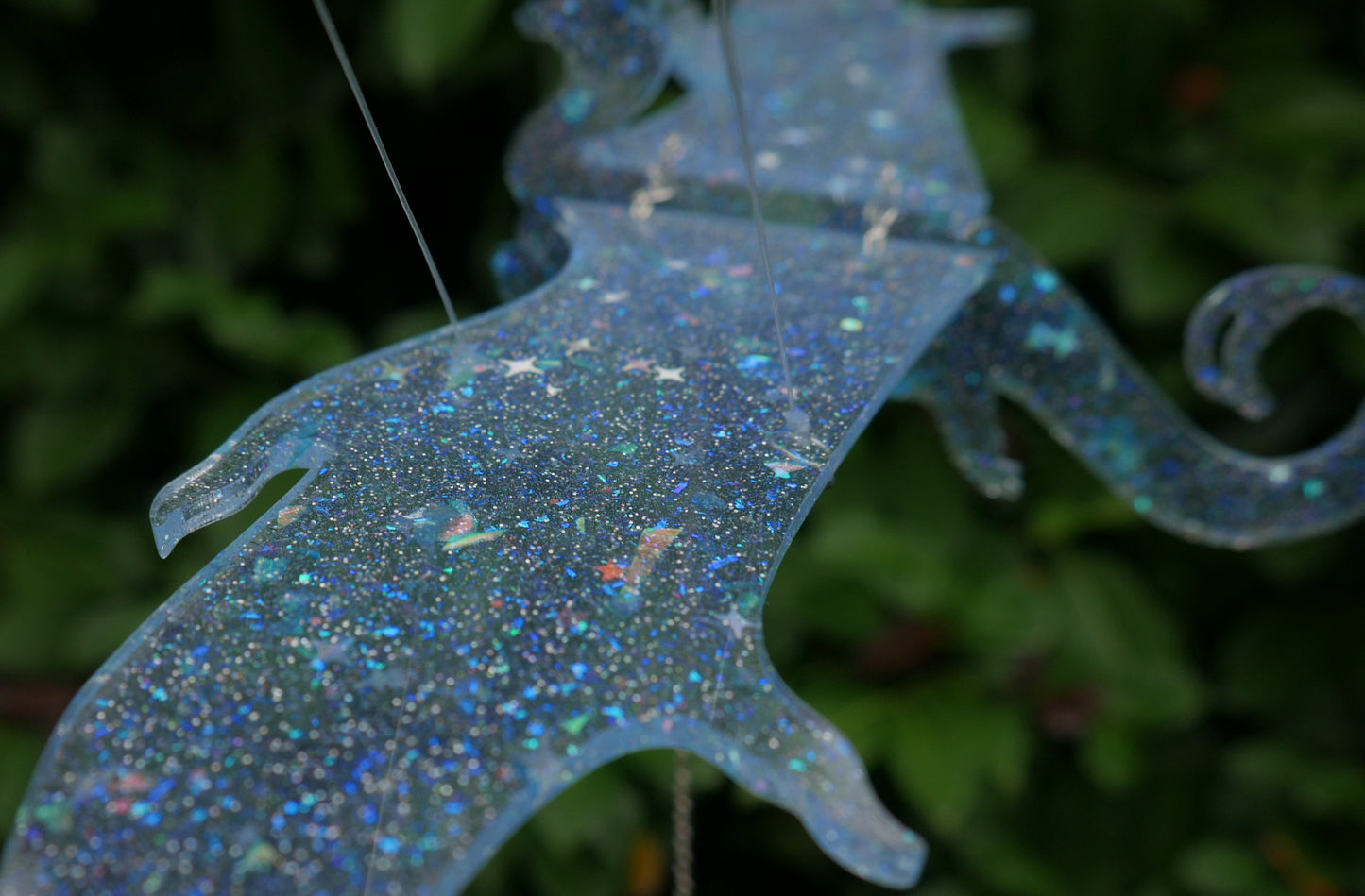 Flying Mobile - Pale Clear Blue Dragon