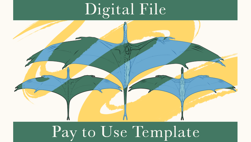 Digital File - Pay to Use Template - Above and Below Dragon